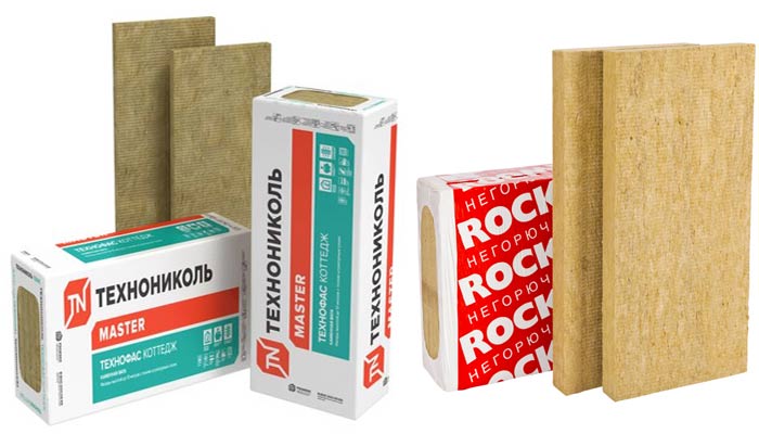 Каменна вата Technonikol и Rockwool