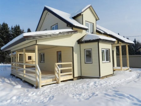 Chauffage dans une maison en bois